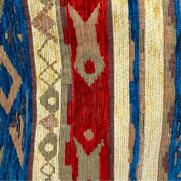 The Loom Alaska Tapestry Bag Native American Designs Hand Made Boho Red Blue - Picture 4 of 10
